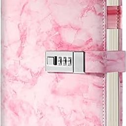 Qolixs Marble Diary with Lock for Girls and Women, Waterproof Journal with Lock 192 Pages Secret Girls Locked Diary with Pen, Password Locked Journals for Teen Girls, A5 Pink-picture-16