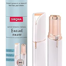 Sirona Face Mini Hair Remover for Women, Electric Facial Hair Removal, Quick, Gentle & Painless, Smooth Skin, Ideal for On-The-Go for Upper Lips, Nose Trimmer, Threading Machine for Women - Pack of 1-30