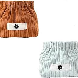 Small Makeup Pouch, Corduroy Elastic Coin Pouch, Squeeze-Open Lipstick Bag, Mini Jewelry Storage Organizer, Cute Travel Pouch, Portable Self-Closing Cosmetic Bag Multicolor(Pack of : 2)-picture-19
