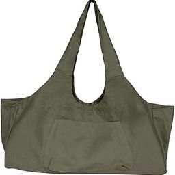 LOOM TREE Canvas Yoga Mat Bag for Men Training Sport Gymtas Travel Carry On Camping Army Green-image-29