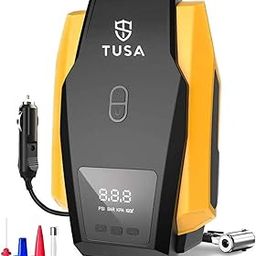 TUSA Digital Air Compressor Pump(ABS Plastic and Metal) - 12V Digital Car Tyre Inflator with Auto shutoff (1+1 Year Warranty) Yellow, Pack of 1-image-39