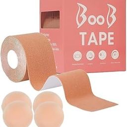 Boob Tape & Nipple Covers for Women | Breast Lift Tape & Reusable Silicone Pasties | Strong Adhesive, Invisible Push Up Tape for Backless, Strapless Dresses-image-95