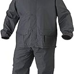 Polyester Water Proof Unisex Raincoat with Hood for Bike/Scooter (Black, 2XL), Standard Length-33