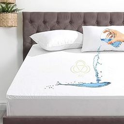 AVI Cotton Feel Terry Soft Waterproof Bed Mattress Protector Super King Size 84x78 inch | Breathable Elastic Fitted Mattresses Cover for Super King Size Bed (7x6.5 ft, White, Fit On 2-10 Inch)-image-3