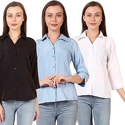 Formal Women and Girls Shirts, Pack of 3-image-89