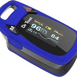 Dr Trust Professional Series Finger Tip Pulse Oximeter With Audio Visual Alarm and Respiratory Rate(Blue)-202-21