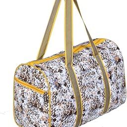 Nylon 18 inch Printed DuffleTravel Bags for Men and Women Medium Size Yellow-image-46