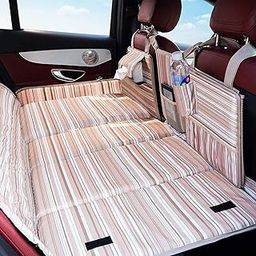 Allextreme CB-S02 Non-Inflatable Car Bed Portable & Foldable Design Polyester Fabric Back Seat Sleeping Mattress & Multi Storage Organizer for Baby Kids Travel Camping Picnic (Beige)-24