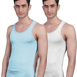 Vest for Men | Bamboo Sleeveless Super Soft Round Neck Gym Comfort Vests | Workout Regular Fit Innerwear | Breathable Sando with Long Hemline | Double Pack-image-42
