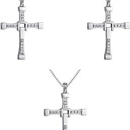 Cross Necklace for Men Dominic Toretto's Cross Pendant Necklace The Fast and the Furious Titanium Steel Cross Neck Pendant Jewelry for Men and Boy's (Silver)-image-13