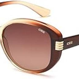 sunglasses| 100% UV protected | Gradient | Full Rim | Oval | Women | Large | Shiny Crystal Light Brown-Shiny Crystal Dark Brown-Light Gold Polycarbonate Frame | Brown Gradient TAC Lens-image-28