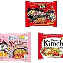 Samyang Korean Buldak 2XSpicy Noodles PK1 & Buldak Carbo Noddles PK1 & Buldak Ramen Kimchi Pk1(420Gm)(Imported) Pack of 3 (Non - Vegetrian)-image-79