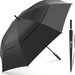 60inch Double Layer Big Umbrella for Men, Auto Open with Windproof Technology, Waterproof, and Extra Wind Resistance - Ideal for 3-4 People-image-97