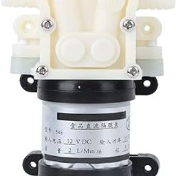 Microdiaphragm Pump, DC12V 2-3L/MIN Flow 545 Low Noise Self-Priming Pump 5-10m Lift Water Pressure Diaphragm Pump for Household Appliances, Aquarium Equipment, Spraying-image-1