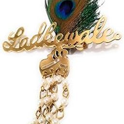 Gold Plated Metal Mor Pankh Ladkewale Brooch for Men and Women (10 Pieces)-image-51
