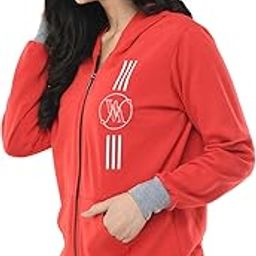 IndiWeaves Women Cotton Sweatshirts Hoodies (Red,XXXL)-image-1