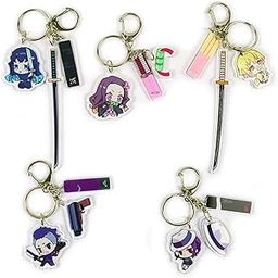 Demon Slayer: Kimetsu no Yaiba Anime Keychain Keyring Pendant Hanging Set-14