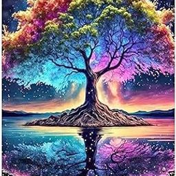TREXEE DIY 5D Diamond Painting Kits for Adults Diamond Art Tree of Life Diamond Painting Full Drill Crystal Rhinestone Embroidery Craft Kits for Home Wall Decor Gifts (30X40 CM)(No Frame)-image-50