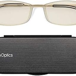 ThinOptics Computer Reading Glasses Rectangular Frames With Milano Magnetic Case - Blue Light Blocking - Unisex for Men & Women Thin Lightweight Compact Readers 0.00 1.00 1.50 2.00 2.50 Strength-image-54