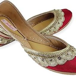 Women Phulkari Payal Multicolor Genuine Soft Leather Embroidered Jutis | Bite and Pinch Free Jutti | Punjabi Formal Juttis | Girl's Wedding Flat Ladies Mojari | Formal Ethnic Juti |-image-25