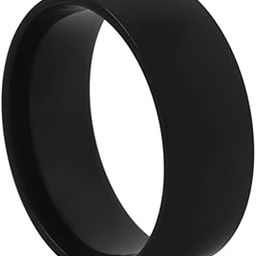 Western Style Titanuium Black Band Ring for Men and Women-image-17