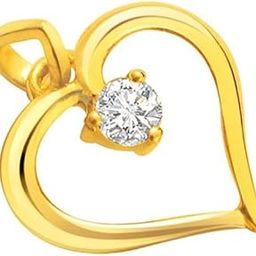 18K Yellow Gold Diamond Pendant-image-57