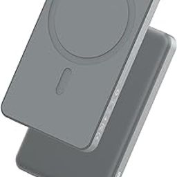 Ultra Slim 15W Fast Charging | Strong Magnetic Hold | 20W Wired Charging | Compatible with Phone 15, 14, 13, 12 Series, and Other Magnetics Support Devices. (Space Grey, 5000mAh)-14