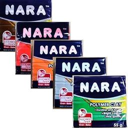 Artline Nara Combo Pack of Polymer Clay of 55 Grams in Colours of Neon Red, Forest Green, Chocolate Brown, Silver, Hot Pink | Ideal for Homemade Creations-picture-25