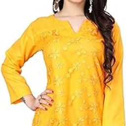Women's Cotton Fancy Top (Yellow)-image-64