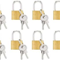 Eagean Automatic Mini Locks with Keys for Luggage, Backpacks, Bulk Tiny Padlocks for Jewelry Box, Gym Bags, Diaries (25mm) (4)-image-76