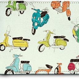 Men's PU Leather Vintage Scooter Pattern Printed Wallet (Multicolour)-picture-23