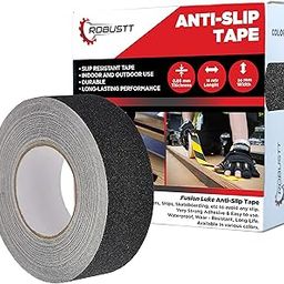 Robustt Anti Skid/AntiSlip 18mtr(guaranteed) X50mm (Pack of 1) Black Fall Resistant with PET Material and Solvent Acrylic Adhesive Tape for Slippery Floors, Staircase, Ramps, Indoor, Outdoor Use-image-86