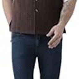 Premium Wool Nehru Jacket for Men-Brown-image-15