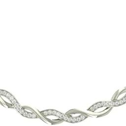 american diamond short Silver plated wedding mangalsutra for women-image-94