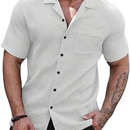 Men's Slim Fit Half Sleeve Polycotton Casual Shirt - Solid Pattern, Hip Length, Ideal-image-19