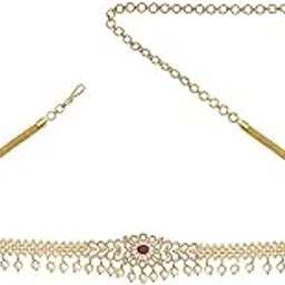 kushal's Fashion Jewellery Zircon Belt With Adjustable Chain Best for Festive Season & Special Occasion-picture-17
