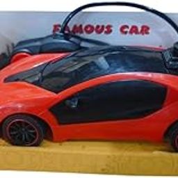 GRAPHENE Remote Control Chargeable 3D Famous Smoke Car with Flashing Light, Radio Control Race car for Kids for 3-12 Year Old Kid Birthday Remote Control Rechargeable Red Car (Pack of 1)-image-74