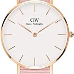 Petite Analog Watch for Women with White Round Dial & Pink Silicone Strap Band Water Resistant Women's Wrist Watches - DW00100317-image-30