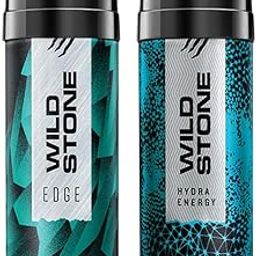 Wild Stone Edge and Hydra Energy Long Lasting Deodorants for Men, Pack of 2 (150ml each),spray-8