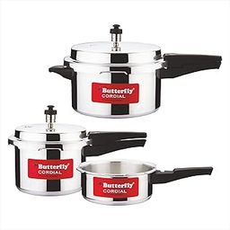 Butterfly Cordial 2 Litres, 3 Litres & 5 Litres Pressure Cookers | Outer Lid | Food Grade Virgin Aluminium | Induction & Gas Stove Compatible | 2 Years Manufacturer's Warranty | Silver-image-82