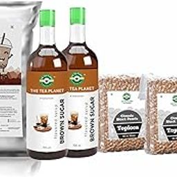 The Tea Planet Coffee Mocha Tiger Series/Brown Sugar Milk Tea Starter Kits - 65 Servings(Approx.) -350ML Per Kit-67