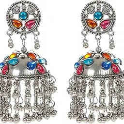 ziira Oxidized Silver-Plated Earrings for Women.-picture-6