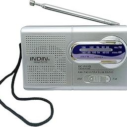 BC-19 AM/FM Dual Band Mini Portable Player Built-in Speaker with a Standa 3.5MM Headphones Jack Silver ey-picture-26