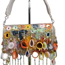 Women's Green Handcarry Party Handbag – Traditional Designer Clutch for Women & Girls-image-84