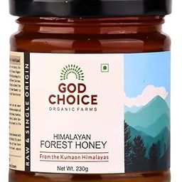 God Choice Organic Farms - 230gm Himalayan Forest Honey | Raw Wild Forest Honey | Unpasteurized | Unprocessed | Unfiltered | Unblended | Sugar Free | Pure & Organic Honey | NMR Tested | Natural Immunity Booster for all age groups (Glass Jar)-image-84