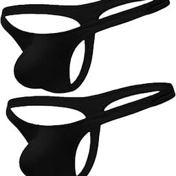 Men's Microfiber Bulge Pouch Thong Underwear-image-42