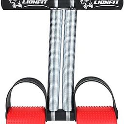 LionFit Double Spring Tummy Trimmer for Men & Women | Abs Exercise Equipment for Home Workout | Foam Handle with Steel Springs & Anti-Slip Foot Pedals | Weight Loss Fitness Equipment (RED)-image-88
