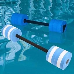 Ubervia Water Dumbbell, Water Roundness Dumbbell, Floating Long Dumbbell, Swimming Outdoor Fun Adult Children for Water Fitness (Blue White)-image-29
