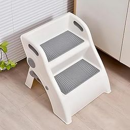 Istara 2 Step Stool for Kids Toddler Step Stool with Handles and Slip Resistant Soft Grips for Bathroom Sink and Potty Training, Foldable and Integral Kitchen Stool Helper-image-87