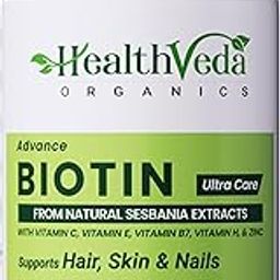 HEALTH VEDA ORGANICS PRIVATE LIMITED Advanced Biotin Tablets|Boosts Keratin Production & Improves Hair Thickness w/ Sesbania Agati Leaf Extract|Hair Vitamins (Biotin, Vitamin E & Copper) (60 Tablets)-image-16